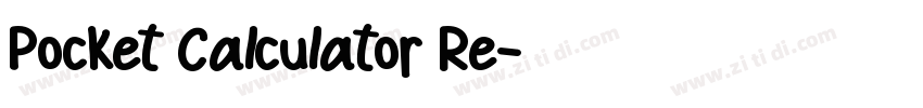 Pocket Calculator Re字体转换